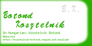 botond kosztelnik business card